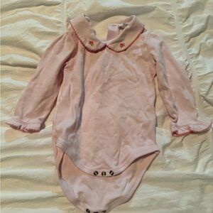 Kissy Kissy Light Pink Collared Bodysuit